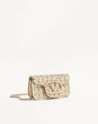 Petit sac à bandoulière Valentino Garavani Locò brodé du logo bijou