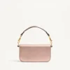 Petit sac à bandoulière Valentino Garavani Locò en cuir de veau laminé avec logo bijou Petit sac à bandoulière Valentino Garavani Locò en cuir de veau laminé avec logo bijou