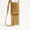 Petit sac à bandoulière Valentino Garavani Nellcôte en daim avec franges Petit sac à bandoulière Valentino Garavani Nellcôte en daim avec franges