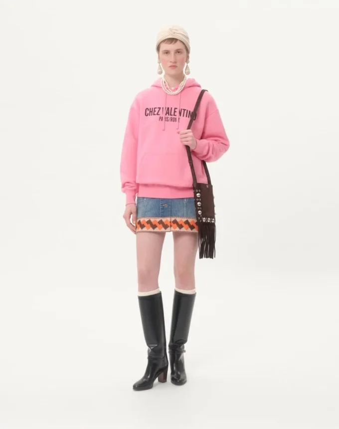 Petit sac à bandoulière Valentino Garavani Nellcôte en daim avec franges Petit sac à bandoulière Valentino Garavani Nellcôte en daim avec franges
