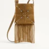 Petit sac à bandoulière Valentino Garavani Nellcôte en daim avec franges Petit sac à bandoulière Valentino Garavani Nellcôte en daim avec franges