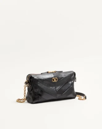 Petit sac à bandoulière Valentino Garavani Panthea en cuir nappa à motif chevron