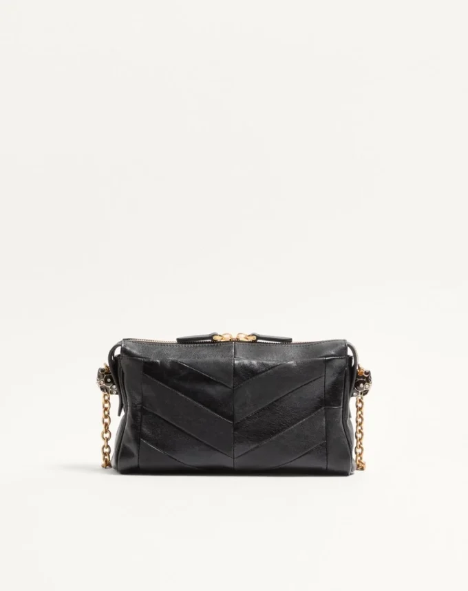 Petit sac à bandoulière Valentino Garavani Panthea en cuir nappa à motif chevron Petit sac à bandoulière Valentino Garavani Panthea en cuir nappa à motif chevron