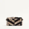 Petit sac à bandoulière Valentino Garavani Panthea en python et daim avec motif chevron Petit sac à bandoulière Valentino Garavani Panthea en python et daim avec motif chevron
