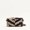 Petit sac à bandoulière Valentino Garavani Panthea en python et daim avec motif chevron Petit sac à bandoulière Valentino Garavani Panthea en python et daim avec motif chevron