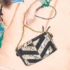 Petit sac à bandoulière Valentino Garavani Panthea en python et daim avec motif chevron Petit sac à bandoulière Valentino Garavani Panthea en python et daim avec motif chevron
