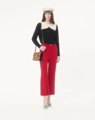Petit sac à bandoulière Valentino Garavani Rockstud en cuir de veau effet poney avec imprimé animalier