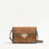 Petit sac à bandoulière Valentino Garavani Rockstud en cuir de veau effet poney avec imprimé animalier Petit sac à bandoulière Valentino Garavani Rockstud en cuir de veau effet poney avec imprimé animalier
