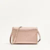 Petit sac à bandoulière Valentino Garavani Rockstud en cuir de veau grainé laminé Petit sac à bandoulière Valentino Garavani Rockstud en cuir de veau grainé laminé