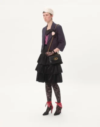 Petit sac à bandoulière Valentino Garavani Vain en cuir de crocodile