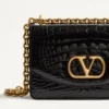 Petit sac à bandoulière Valentino Garavani Vain en cuir de crocodile Petit sac à bandoulière Valentino Garavani Vain en cuir de crocodile