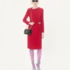 Robe midi en cady couture brodée Robe midi en cady couture brodée