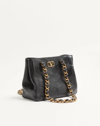 Petit sac cabas Valentino Garavani Laseine en cuir nappa à motif chevron