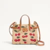 Petit sac shopping Antibes Valentino Garavani en raphia jacquard avec motif Cherryfic Petit sac shopping Antibes Valentino Garavani en raphia jacquard avec motif Cherryfic