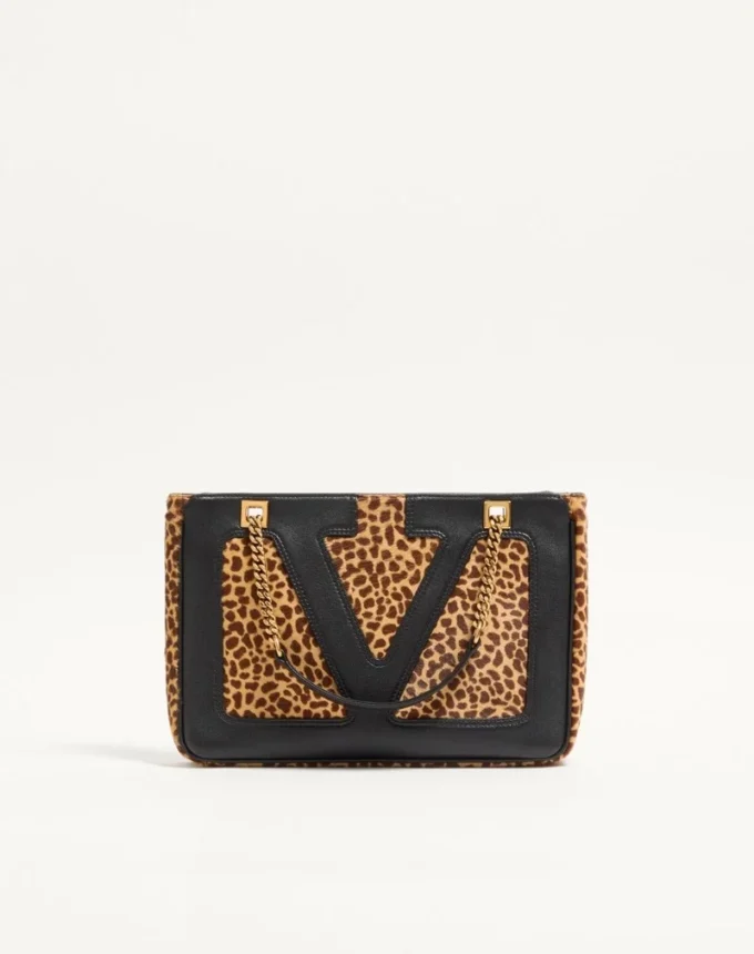Petit sac shopping Valentino Garavani Viva Superstar en cuir de veau effet poney Petit sac shopping Valentino Garavani Viva Superstar en cuir de veau effet poney