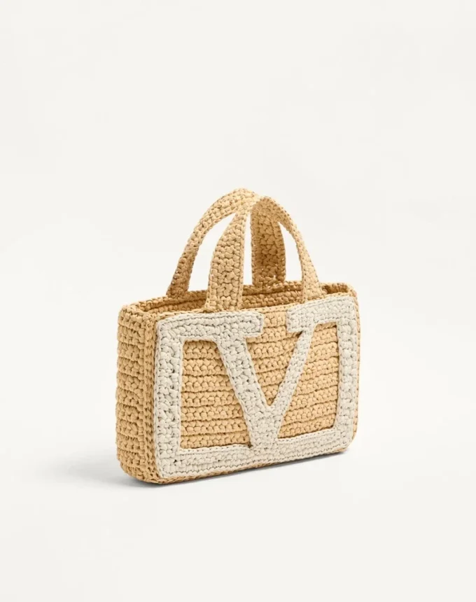 Petit sac shopping Valentino Garavani Viva Superstar en raphia Petit sac shopping Valentino Garavani Viva Superstar en raphia