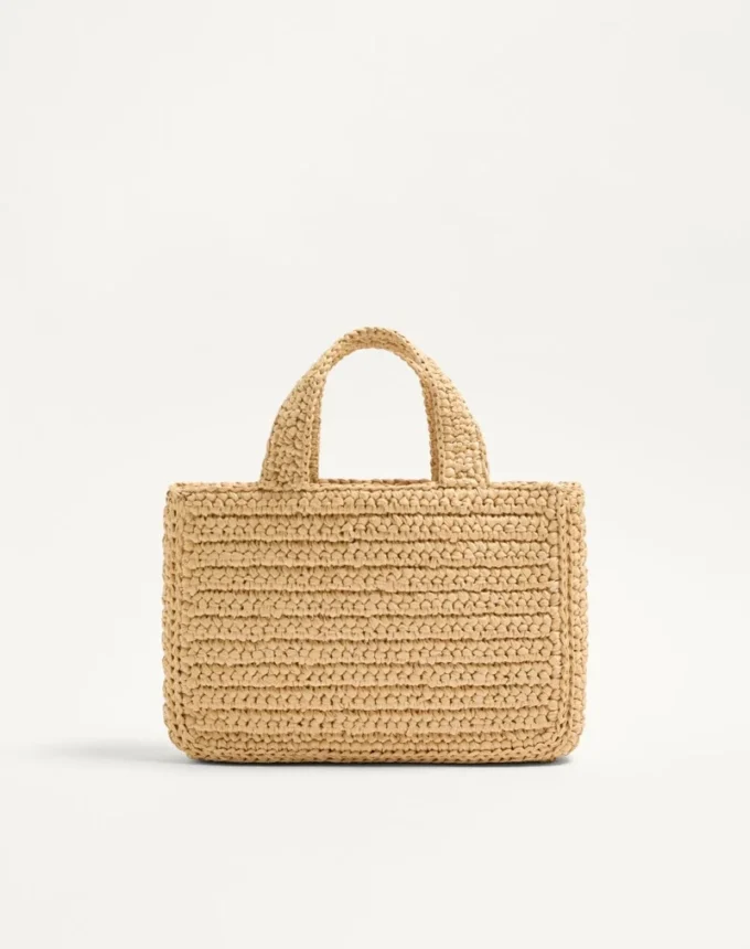 Petit sac shopping Valentino Garavani Viva Superstar en raphia Petit sac shopping Valentino Garavani Viva Superstar en raphia
