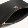 Pochette en cuir de veau grainé Vlogo Signature Pochette en cuir de veau grainé Vlogo Signature