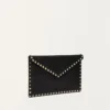 Pochette enveloppe Rockstud en cuir de veau grainé Pochette enveloppe Rockstud en cuir de veau grainé