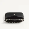 Pochette Rockstud en cuir de veau grainé