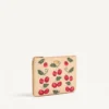 Pochette Vlogo Signature en raphia jacquard avec motif Cherryfic Pochette Vlogo Signature en raphia jacquard avec motif Cherryfic