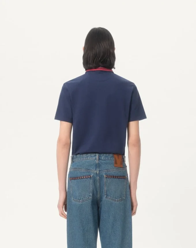 Polo en coton piqué avec broderie VG Polo en coton piqué avec broderie VG