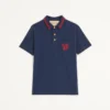 Polo en coton piqué avec broderie VG Polo en coton piqué avec broderie VG