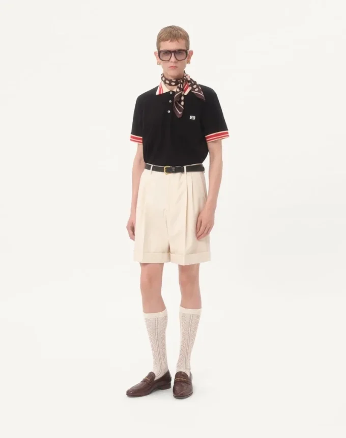 Polo en coton piqué avec patch Vlogo Polo en coton piqué avec patch Vlogo