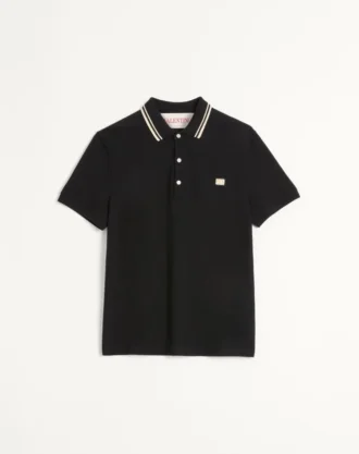 Polo en coton piqué avec patch Vlogo