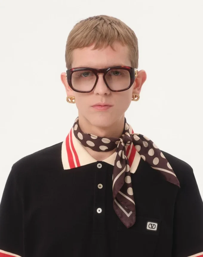 Polo en coton piqué avec patch Vlogo Polo en coton piqué avec patch Vlogo