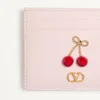 Porte-cartes Cherryfic en cuir de veau grainé Porte-cartes Cherryfic en cuir de veau grainé