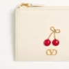 Porte-cartes Cherryfic en cuir de veau grainé Porte-cartes Cherryfic en cuir de veau grainé