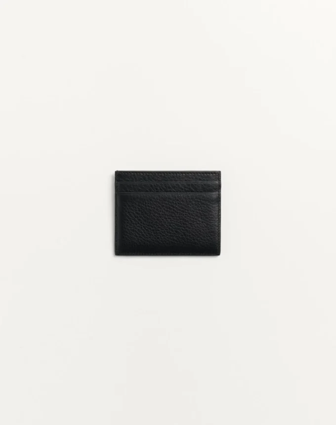 Porte-cartes Rockstud en cuir de veau grainé Porte-cartes Rockstud en cuir de veau grainé