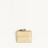 Porte-cartes Rockstud en cuir de veau grainé laminé avec fermeture à glissière Porte-cartes Rockstud en cuir de veau grainé laminé avec fermeture à glissière