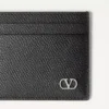 Porte-cartes Valentino Garavani Vlogo Signature en cuir de veau grainé Porte-cartes Valentino Garavani Vlogo Signature en cuir de veau grainé