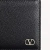 Porte-cartes Vlogo Signature en cuir de veau grainé Porte-cartes Vlogo Signature en cuir de veau grainé