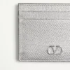 Porte-cartes VLogo Signature en cuir de veau grainé laminé Porte-cartes VLogo Signature en cuir de veau grainé laminé