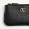 Porte-clés Vlogo Signature en cuir de veau grainé