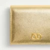 Portefeuille en cuir de veau grainé laminé Vlogo Signature Portefeuille en cuir de veau grainé laminé Vlogo Signature