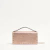 Portefeuille Rockstud en cuir de veau grainé laminé avec chaîne Portefeuille Rockstud en cuir de veau grainé laminé avec chaîne