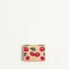 Portefeuille Vlogo Signature Cherryfic en raphia jacquard Portefeuille Vlogo Signature Cherryfic en raphia jacquard