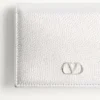 Portefeuille VLogo Signature en cuir de veau grainé laminé Portefeuille VLogo Signature en cuir de veau grainé laminé