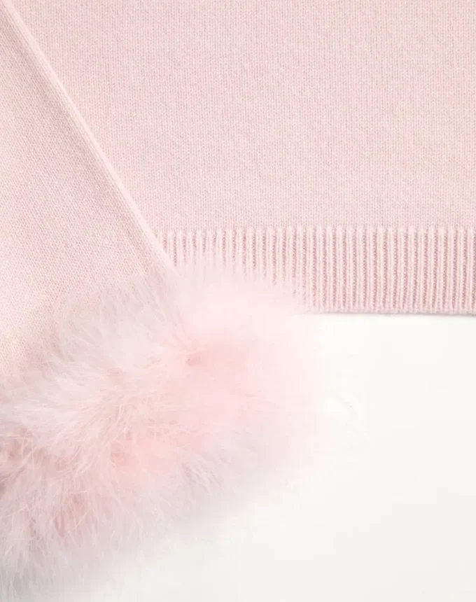Pull en cachemire avec plumes Pull en cachemire avec plumes