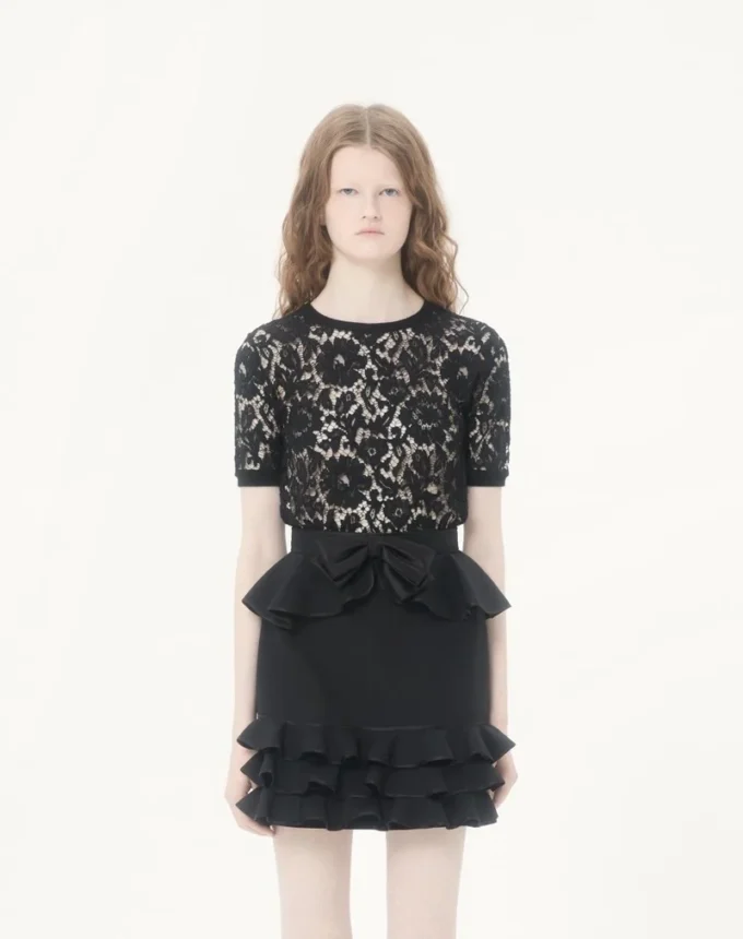 Pull en dentelle et coton Pull en dentelle et coton