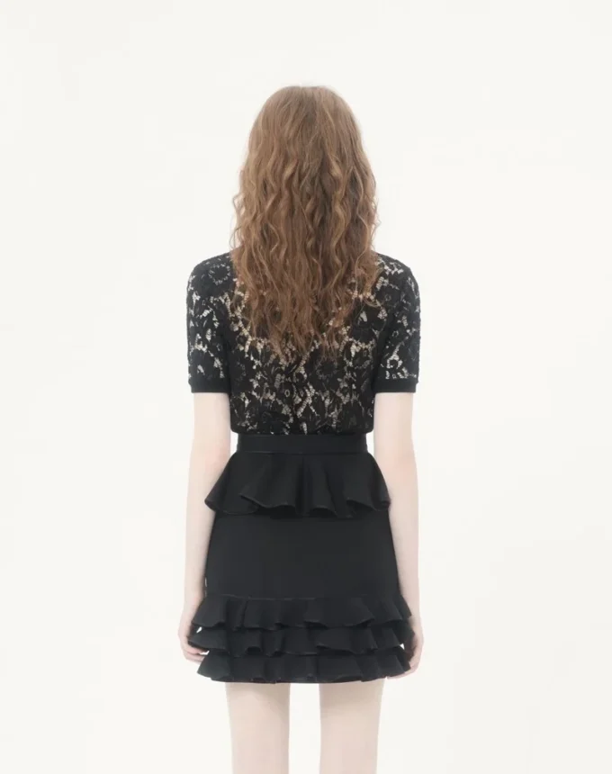 Pull en dentelle et coton Pull en dentelle et coton