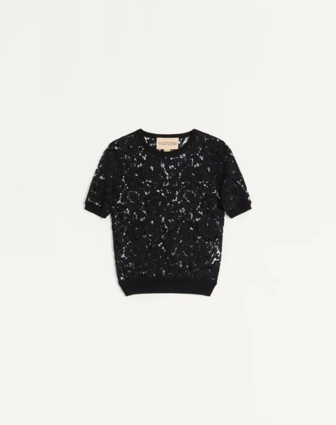 Pull en dentelle et coton Pull en dentelle et coton