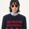 Pull en laine avec motif jacquard Chez Valentino Pull en laine avec motif jacquard Chez Valentino