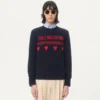 Pull en laine avec motif jacquard Chez Valentino Pull en laine avec motif jacquard Chez Valentino