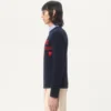 Pull en laine avec motif jacquard Chez Valentino Pull en laine avec motif jacquard Chez Valentino