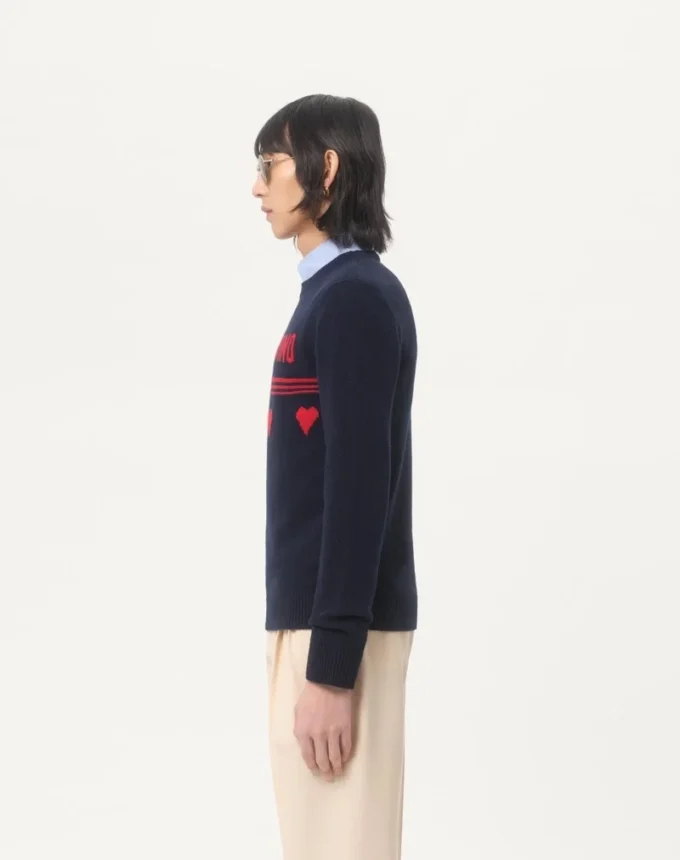 Pull en laine avec motif jacquard Chez Valentino Pull en laine avec motif jacquard Chez Valentino